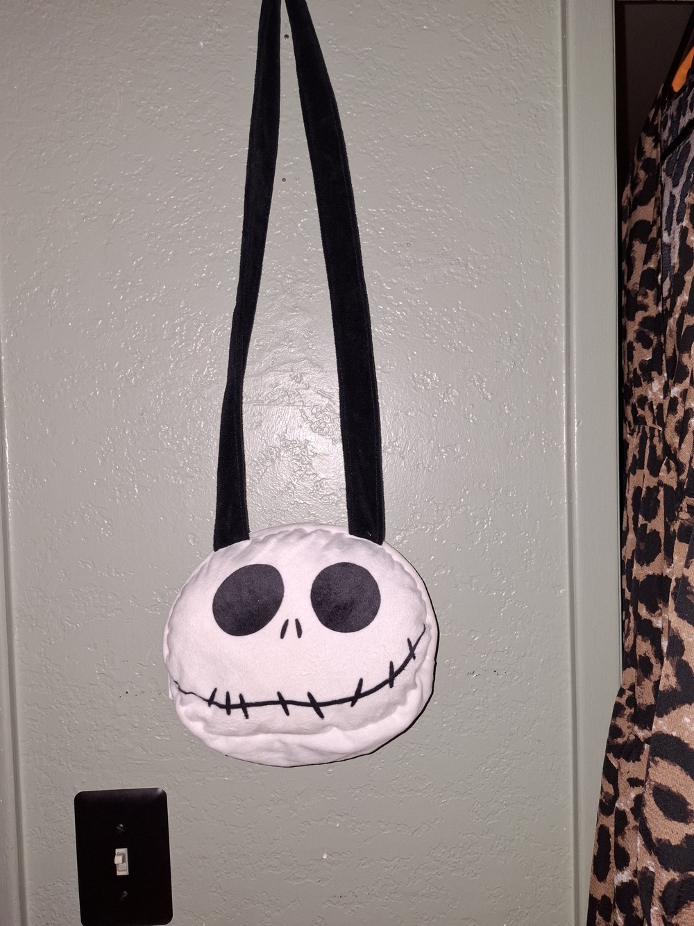 Disney White & Black Jack Skellington Kids Crossbody Bag